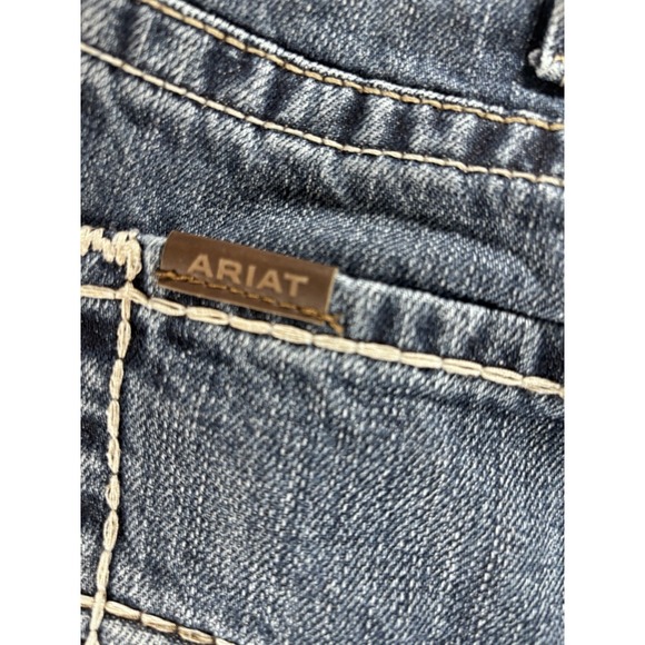 Ariat M2 Jeans 38X36 Medium Wash Relaxed Bootcut Cowboy Rodeo Whisker Denim Work - Picture 13 of 16